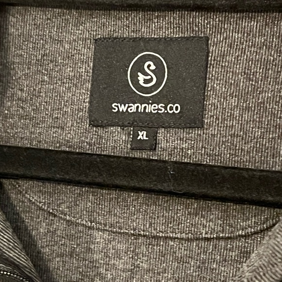 NWT Swannies Golf Charcoal 1/4 Zip Men’s Size XL Long Sleeve Emery !!EUC!! (A) - Picture 7 of 10